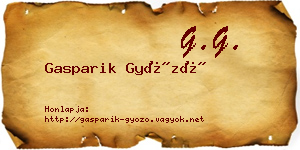 Gasparik Győző névjegykártya