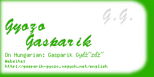 gyozo gasparik business card